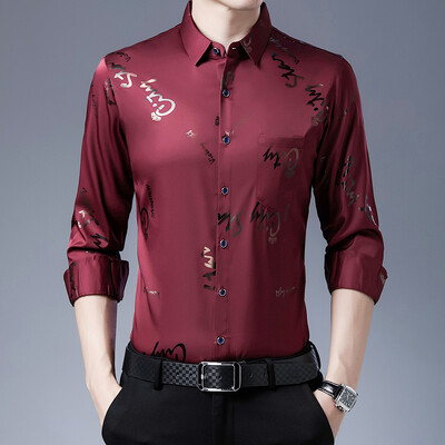 Modne muške ležerne košulje, muška poslovna košulja dugih rukava, muške široke majice s džepovima