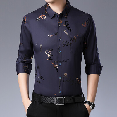 Modne muške ležerne košulje, muška poslovna košulja dugih rukava, muške široke majice s džepovima