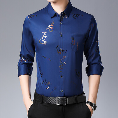 Modne muške ležerne košulje, muška poslovna košulja dugih rukava, muške široke majice s džepovima