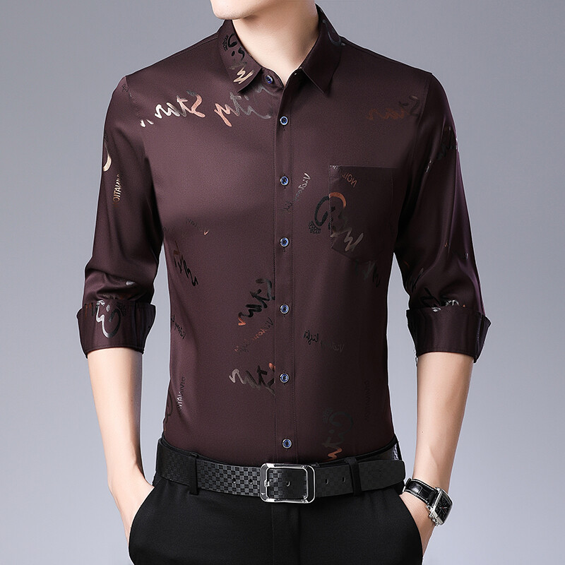 Modne muške ležerne košulje, muška poslovna košulja dugih rukava, muške široke majice s džepovima