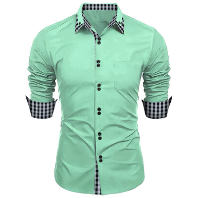 Nova muška košulja u 11 boja Klasična košulja dugih rukava jednobojna jednobojna slobodna havajska košulja poslovna uredska 6xl