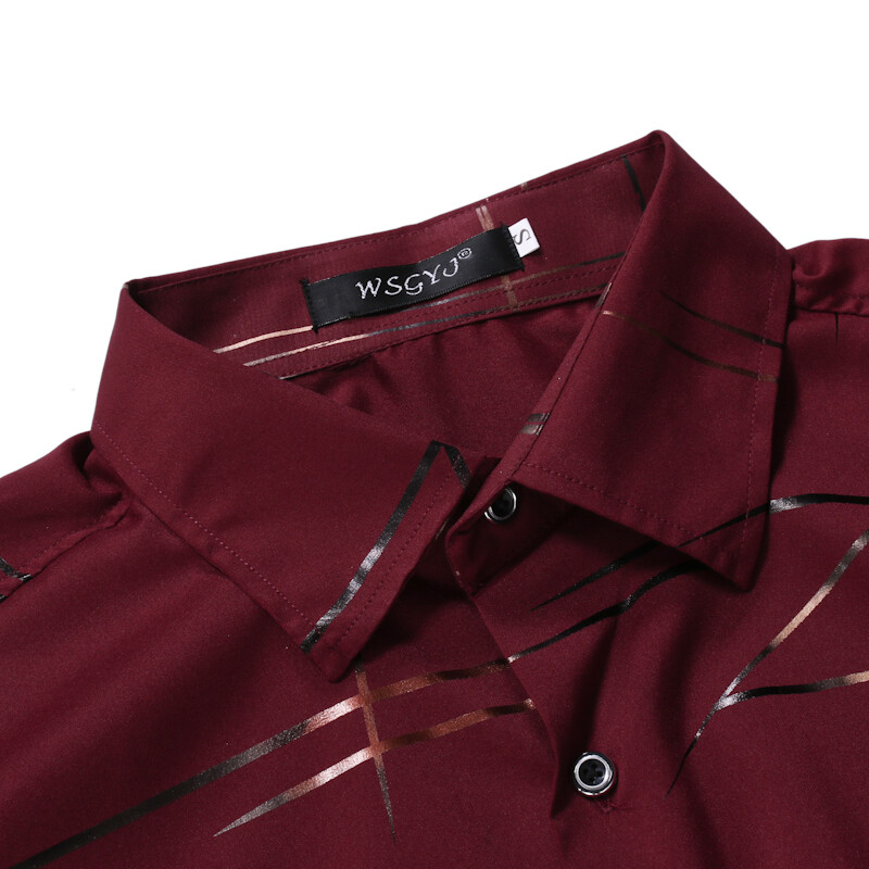 FGKKS ljetna marka muške košulje s printom, ležerna muška društvena košulja dugih rukava, uska muška košulja