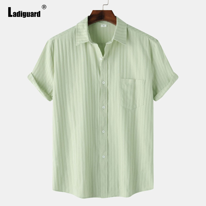 Bijela patchwork košulja blusa Muške modne majice kratkih rukava Najnovija ljetna ležerna ulična bluza Seksi muška odjeća 2024.