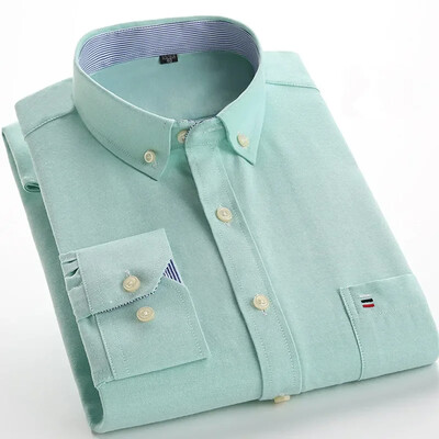 Υψηλής ποιότητας ανδρικό βαμβακερό πουκάμισο Oxford Άνοιξη Φθινοπωρινό μακρυμάνικο Άνετο σπίτι Ταξίδι Κορεάτικο στυλ σχεδιαστή Μέγεθος 5XL-6XL-7XL