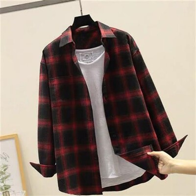 Košulje dugih rukava i bluze za muškarce Karirane elegantne pamučne normalne muške majice u društvenom korejskom stilu Novo u hipsterskoj proljetnoj odjeći