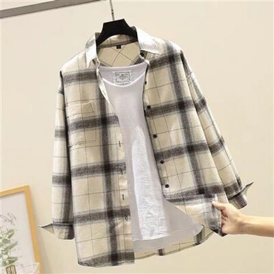 Košulje dugih rukava i bluze za muškarce Karirane elegantne pamučne normalne muške majice u društvenom korejskom stilu Novo u hipsterskoj proljetnoj odjeći