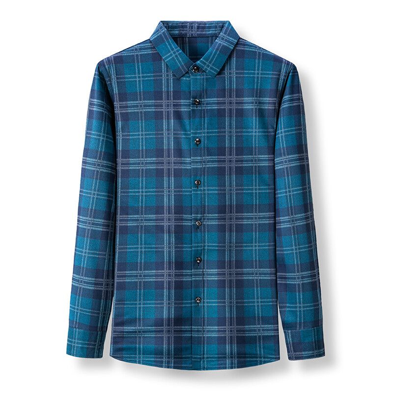 Muška uska karirana košulja u korejskom stilu Muška poslovna ležerna košulja dugih rukava