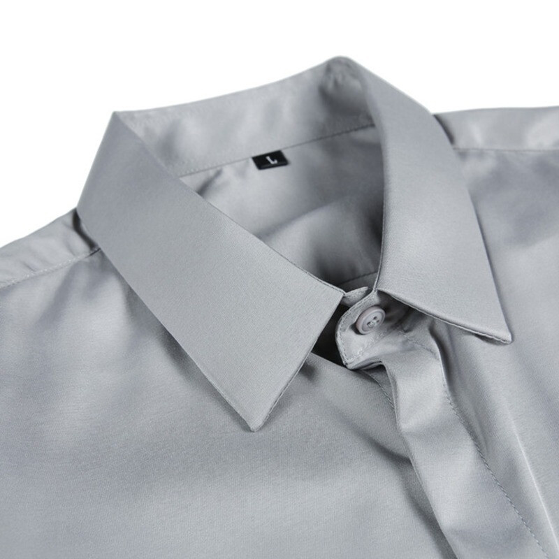 Muške košulje za proljeće 2024. Visokokvalitetne jednobojne poslovne ležerne svečane košulje dugih rukava za društvene zabave Modna muška odjeća