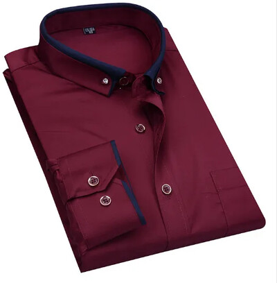 novi dolazak Proljetna komercijalna majica laka za održavanje muška prekomjerna modna formalna majica dugih rukava visoke kvalitete M-7XL8XL9XL