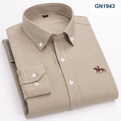 Velika veličina 6XL, 100% pamuk, korejske modne muške košulje dugih rukava, uska formalna obična košulja, prugasta karirana odjeća u obliku ptičje zube