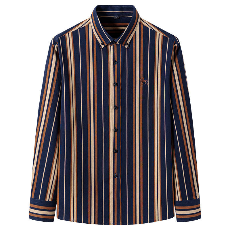 Velika veličina 6XL, 100% pamuk, korejske modne muške košulje dugih rukava, uska formalna obična košulja, prugasta karirana odjeća u obliku ptičje zube