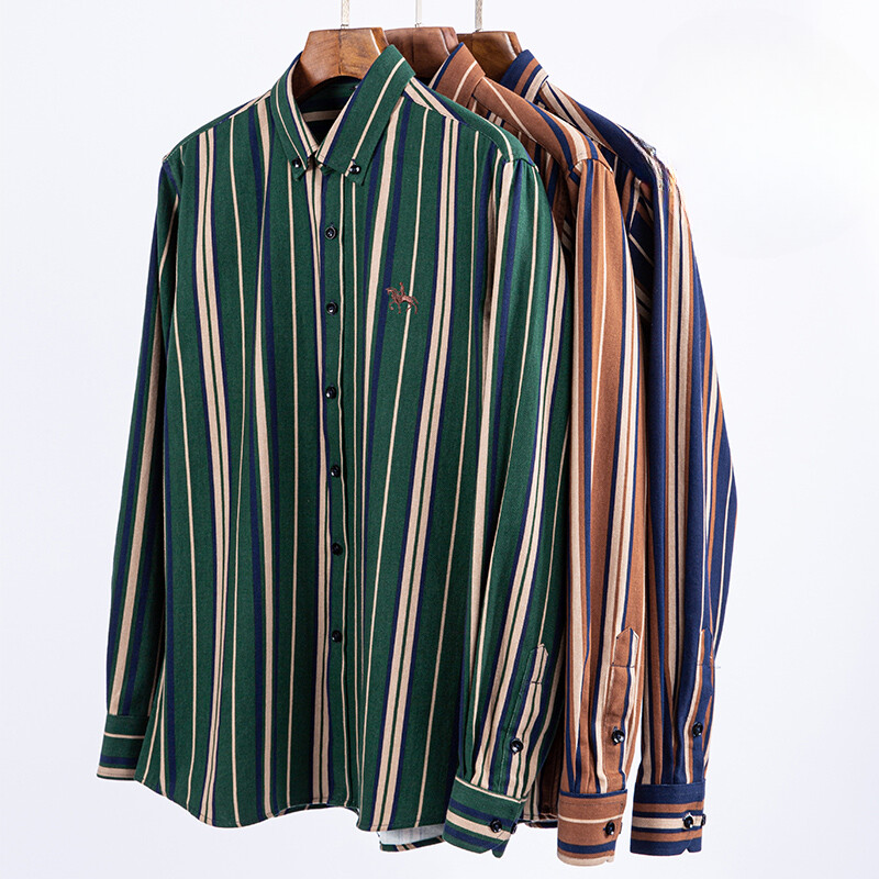 Velika veličina 6XL, 100% pamuk, korejske modne muške košulje dugih rukava, uska formalna obična košulja, prugasta karirana odjeća u obliku ptičje zube