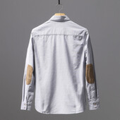 Retro košulja Oxford Japanska poslovna ležerna trendi moda Široke majice za sve kombinacije Muške robne marke Košulje dugih rukava s krpicama Odjeća