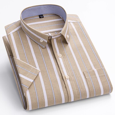 100% puuvillane Oxfordi meeste särk lühikeste varrukatega uus kvaliteetne äri vabaaja moodne meeste suures suuruses särk Formaalne S-7XL