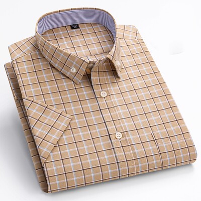 100% puuvillane Oxfordi meeste särk lühikeste varrukatega uus kvaliteetne äri vabaaja moodne meeste suures suuruses särk Formaalne S-7XL