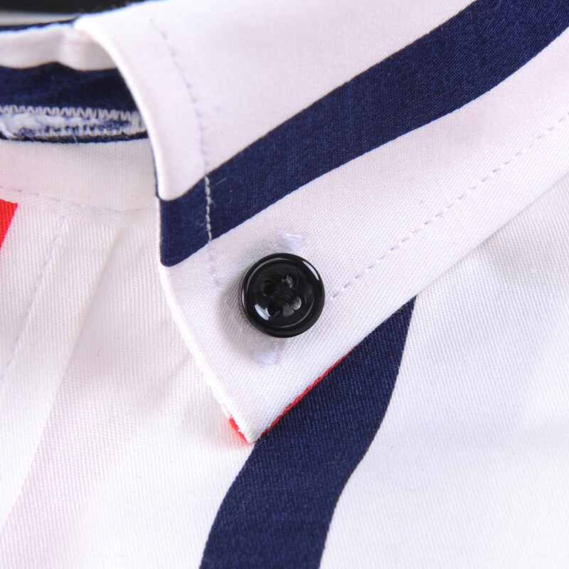 Muške košulje s dugim rukavima i ovratnikom na dugmad, dizajn na pruge, udobna mekana pamučna košulja, uski kroj, elegantne, ležerne muške majice