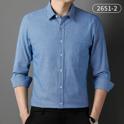 100% puuvillase lihvimisega täissärgid meestele saledad vabaaja hagijahambuline tavaline särk pikkade varrukatega mugavad ühetaskulised riided