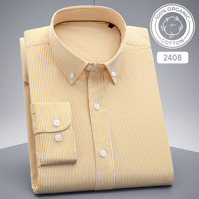 Uus särgis Mood Korea 100% puuvillased vabaaja särgid meestele saleda vormiga pidulik tavaline särk hagijas ruuduline kõrge kvaliteediga riided