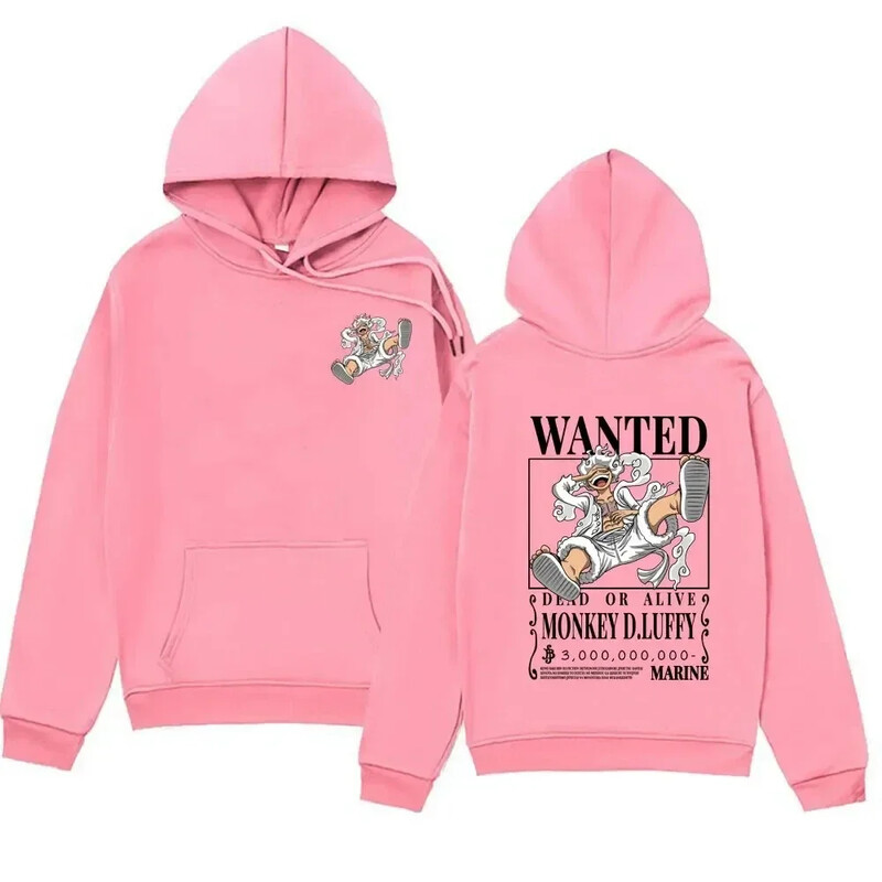 Pulovere pentru bărbați Luffy cu mânecă lungă Anime Gear 5 Hanorace vintage Hanorac japonez cu mânecă unisex Tendință la modă 2024