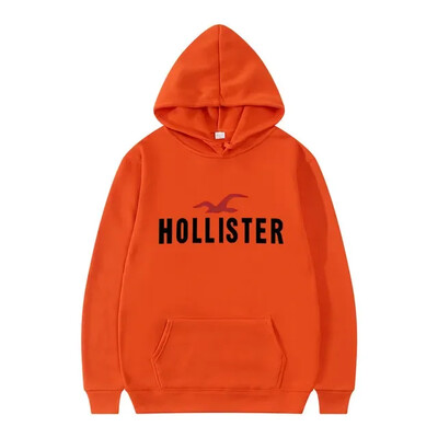 HOLLISTER férfi kapucnis pulóver utcai hétköznapi sport stílusú hosszú ujjú Kenguru zseb polár pulóverrel őszre és télre