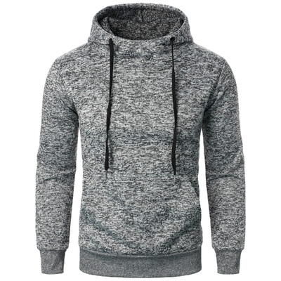 Muški jesenski i zimski jednobojni kaput s kapuljačom od flisa za sportove na otvorenom