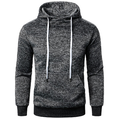 Muški jesenski i zimski jednobojni kaput s kapuljačom od flisa za sportove na otvorenom