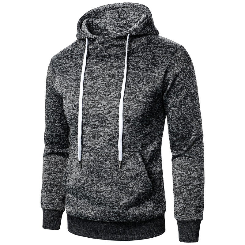 Muški jesenski i zimski jednobojni kaput s kapuljačom od flisa za sportove na otvorenom