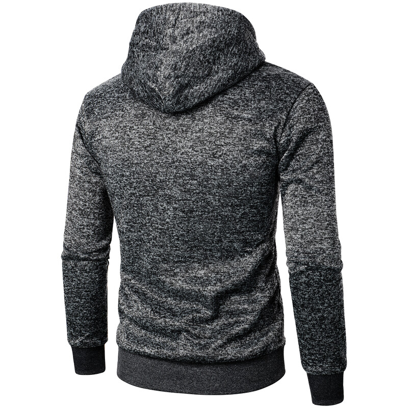 Muški jesenski i zimski jednobojni kaput s kapuljačom od flisa za sportove na otvorenom