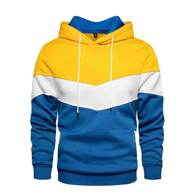 Muška majica s kapuljačom u stilu patchworka Odjeća s kapuljačom Ležerna široka topla ulična odjeća od flisa Muška moda Jesen Zima Sportska vanjska odjeća
