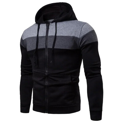 Cardigan Hoodie Fashion Design Ρούχα 5 Χρωμάτων Φούτερ Άνοιξη και Φθινόπωρο Ανδρικά Colorblock Slim Fit Athleisure Patchwork