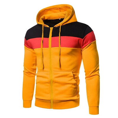 Cardigan Hoodie Fashion Design Ρούχα 5 Χρωμάτων Φούτερ Άνοιξη και Φθινόπωρο Ανδρικά Colorblock Slim Fit Athleisure Patchwork