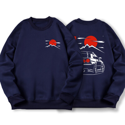 Japanski stil automobila Jdm Culture Gtr Racing Hoody muška ulična ležerna majica s kapuljačom Jesenska široka ženska majica s kapuljačom i jednostavnim flisom