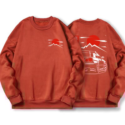 Japanski stil automobila Jdm Culture Gtr Racing Hoody muška ulična ležerna majica s kapuljačom Jesenska široka ženska majica s kapuljačom i jednostavnim flisom