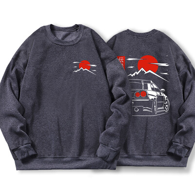 Japanski stil automobila Jdm Culture Gtr Racing Hoody muška ulična ležerna majica s kapuljačom Jesenska široka ženska majica s kapuljačom i jednostavnim flisom