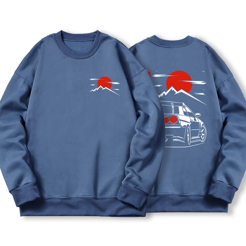 Japanski stil automobila Jdm Culture Gtr Racing Hoody muška ulična ležerna majica s kapuljačom Jesenska široka ženska majica s kapuljačom i jednostavnim flisom