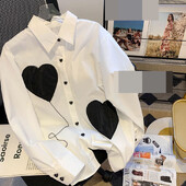 Design Rope Wearing Love Shirt 21 Jesen/zima Nova korejska široka jednoredna polo majica s ovratnikom