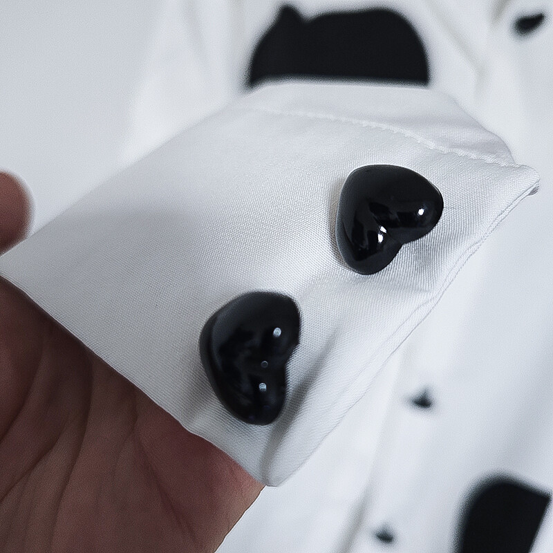 Design Rope Wearing Love Shirt 21 Jesen/zima Nova korejska široka jednoredna polo majica s ovratnikom