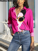 Ljetna ženska košulja od ledene svile dugih rukava 2024. europskog vrućeg stila Nova modna uska modna ležerna odjeća