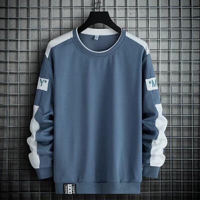 2024 Muški Sweatshirt Hoodies Harajuku Hip Hop Streetwear Ležerni muški pulover Hoodie Proljeće Jesen Patchwork Sweatshirts Mend