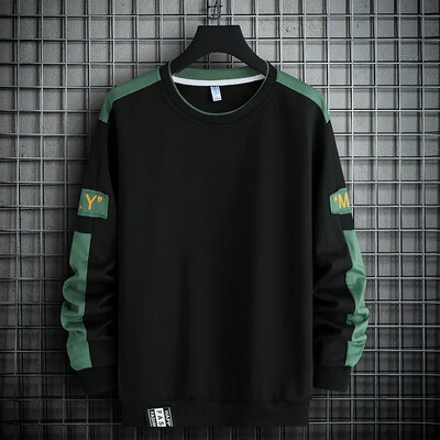 2024 Muški Sweatshirt Hoodies Harajuku Hip Hop Streetwear Ležerni muški pulover Hoodie Proljeće Jesen Patchwork Sweatshirts Mend