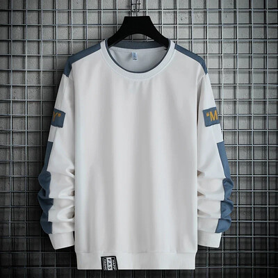 2024 Muški Sweatshirt Hoodies Harajuku Hip Hop Streetwear Ležerni muški pulover Hoodie Proljeće Jesen Patchwork Sweatshirts Mend