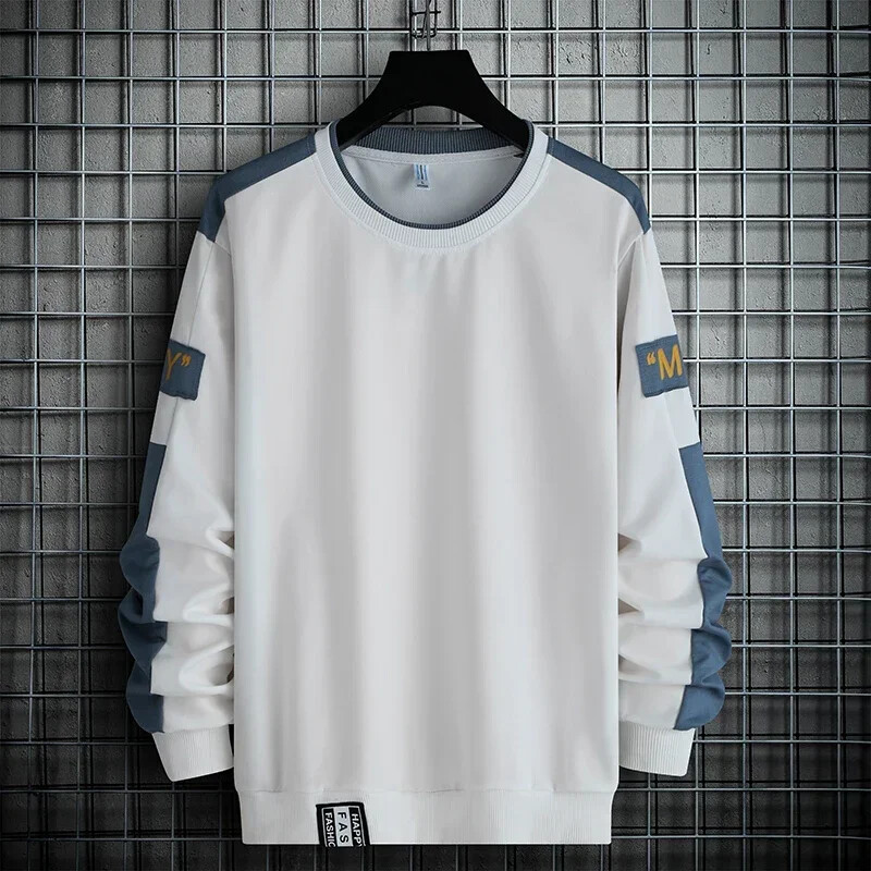 2024 Muški Sweatshirt Hoodies Harajuku Hip Hop Streetwear Ležerni muški pulover Hoodie Proljeće Jesen Patchwork Sweatshirts Mend