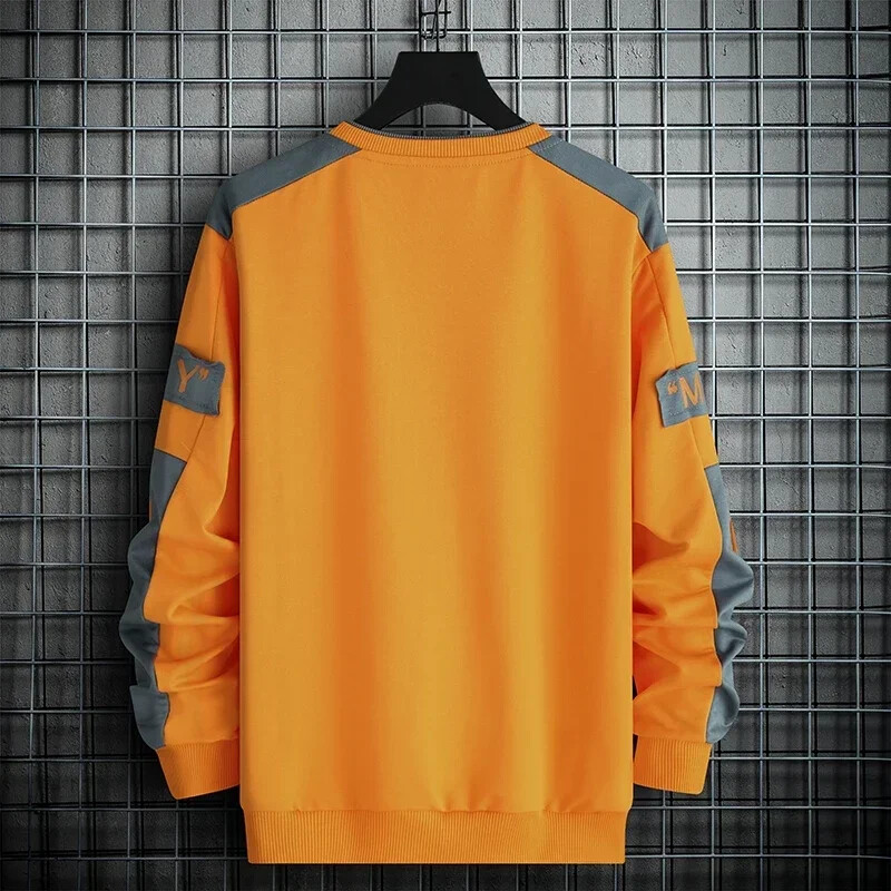 2024 Muški Sweatshirt Hoodies Harajuku Hip Hop Streetwear Ležerni muški pulover Hoodie Proljeće Jesen Patchwork Sweatshirts Mend