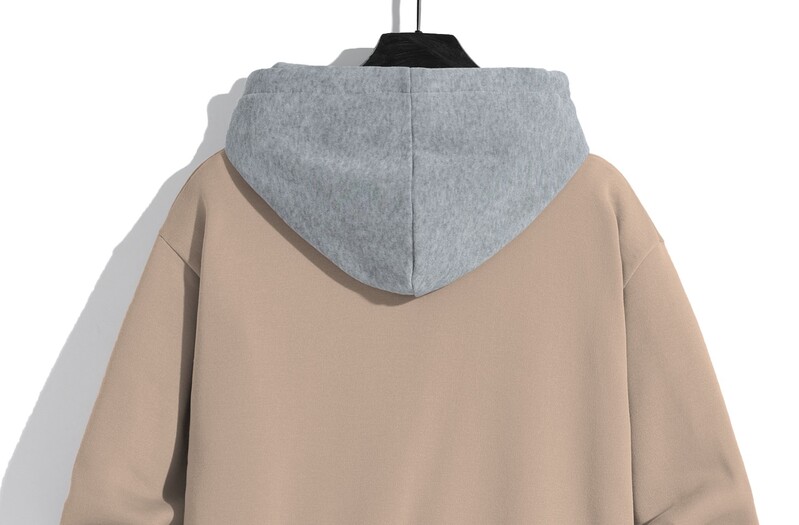 Muška jednobojna majica s kapuljačom, lagana majica s kapuljačom od flisa, sportska majica s kapuljačom i dugim rukavima