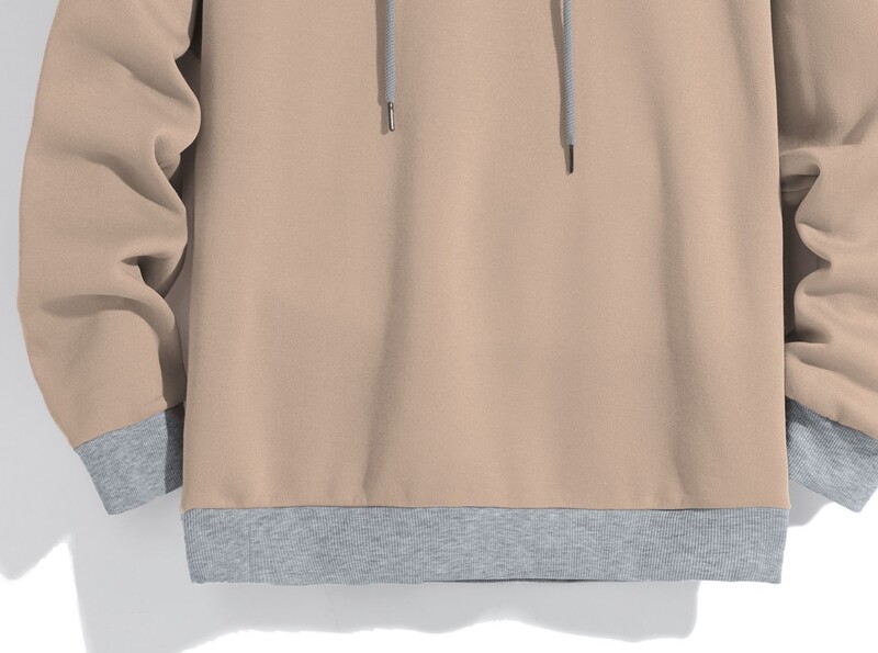 Muška jednobojna majica s kapuljačom, lagana majica s kapuljačom od flisa, sportska majica s kapuljačom i dugim rukavima