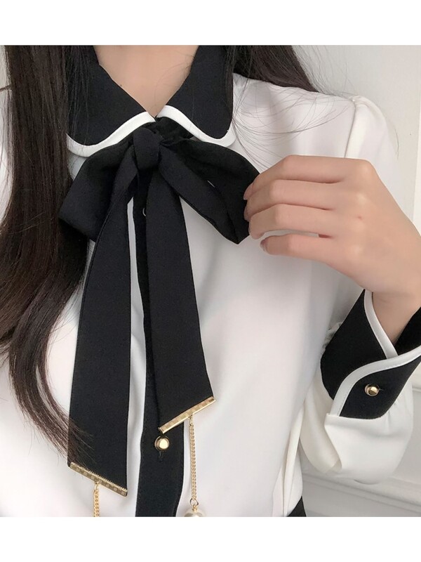 Ljetna slatka košulja dugih rukava Ženska bluza s volanima Slatka leptir mašna Ženske majice Bluze Vintage Japan Korea Chic Roupa Feminina