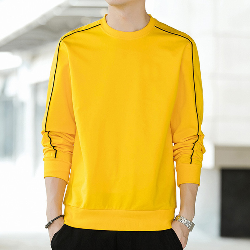 Modna široka korejska trenirka sa spojenim O-izrezom Muška odjeća 2024. Proljeće Jesen Nove prevelike ležerne majice Višestruke majice