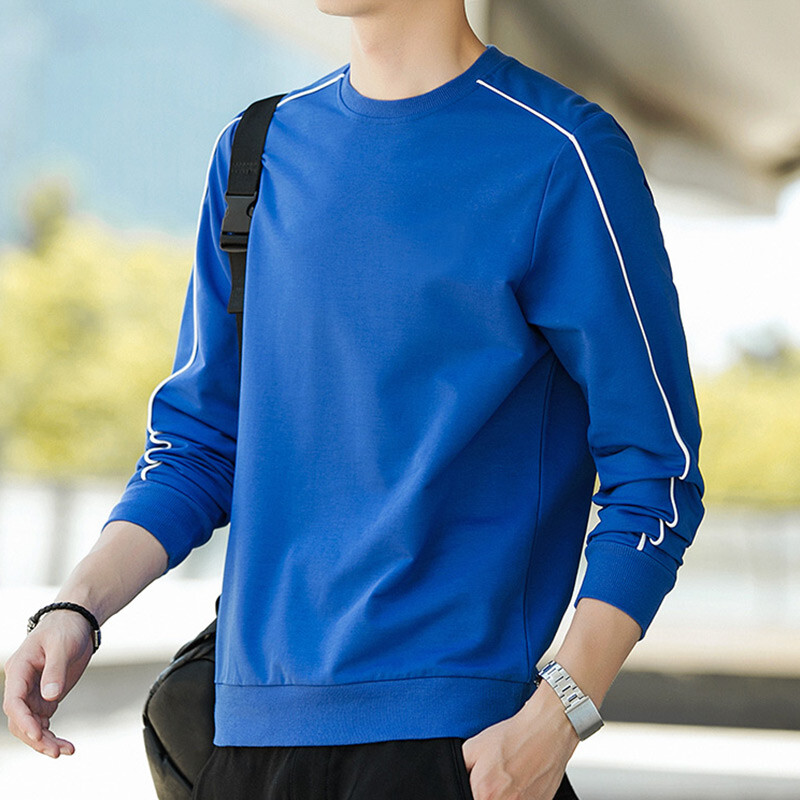 Modna široka korejska trenirka sa spojenim O-izrezom Muška odjeća 2024. Proljeće Jesen Nove prevelike ležerne majice Višestruke majice