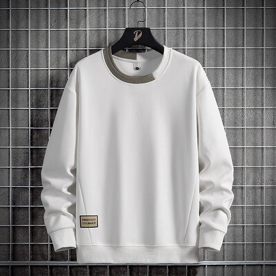 Muškarci Sweatshirts Pamuk Ulična odjeća Prevelike veličine 6XL 7XL 8XL Dugi rukavi dugih rukava Široki puloveri s O-izrezom Jesenska modna sportska odjeća