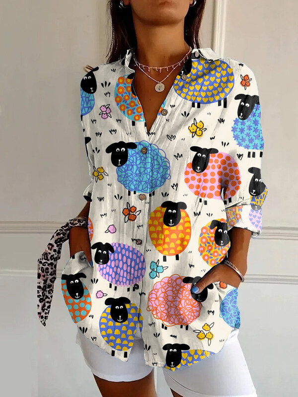 Allikas tootjad spot drop õlg varrukatega naiste pikkade varrukatega särk digitrükkiga suvine pikkade varrukatega naiste särk